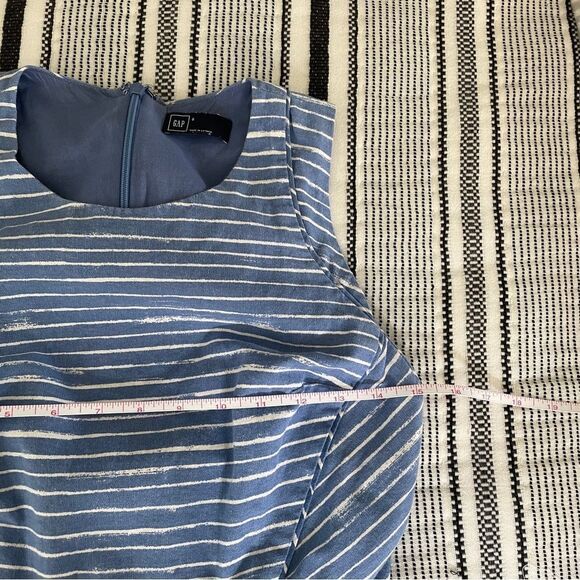 GAP Blue Knee Length Y2K Fit & Flare Sleeveless Dress sz 0 Preppy Fishermancore - Picture 9 of 16
